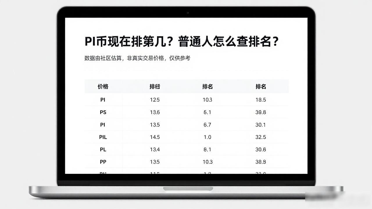 PI币现在排第几？普通人怎么查排名？