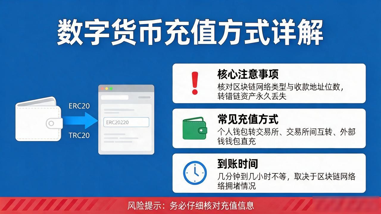数字货币充值模式详解 一图看懂各类充值方式