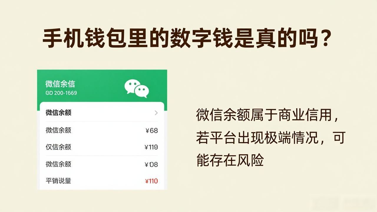 手机钱包里的数字钱是真的吗？