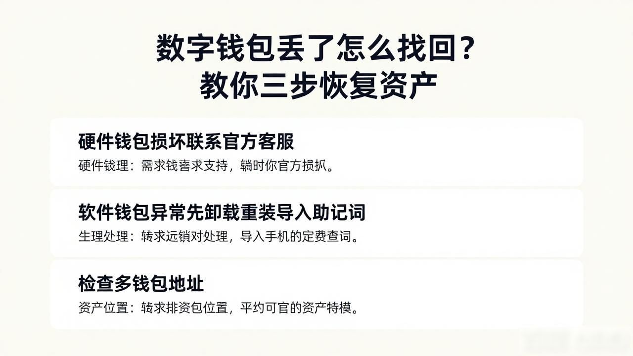 数字钱包丢了怎么找回？教你三步恢复资产