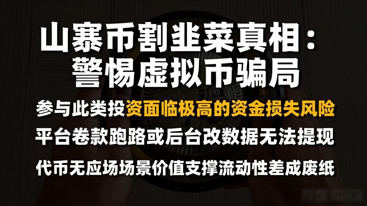 山寨币割韭菜真相：警惕虚拟币骗局