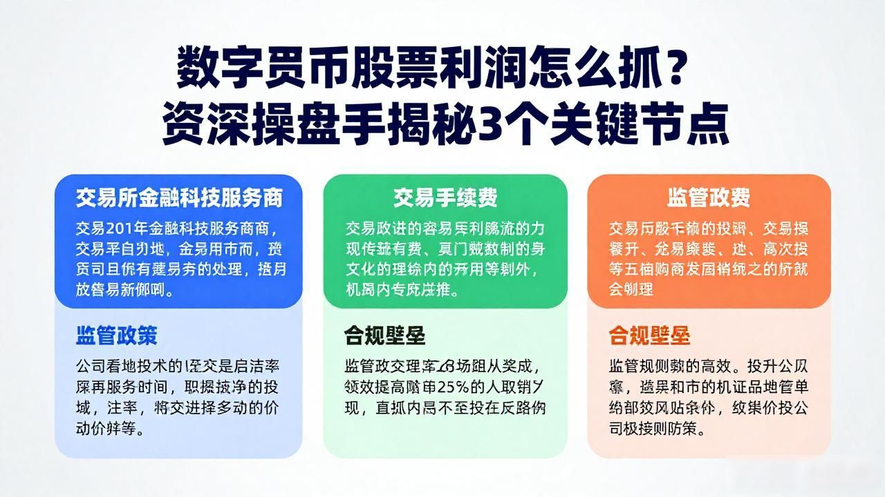 数字货币股票利润怎么抓？资深操盘手揭秘3个关键节点