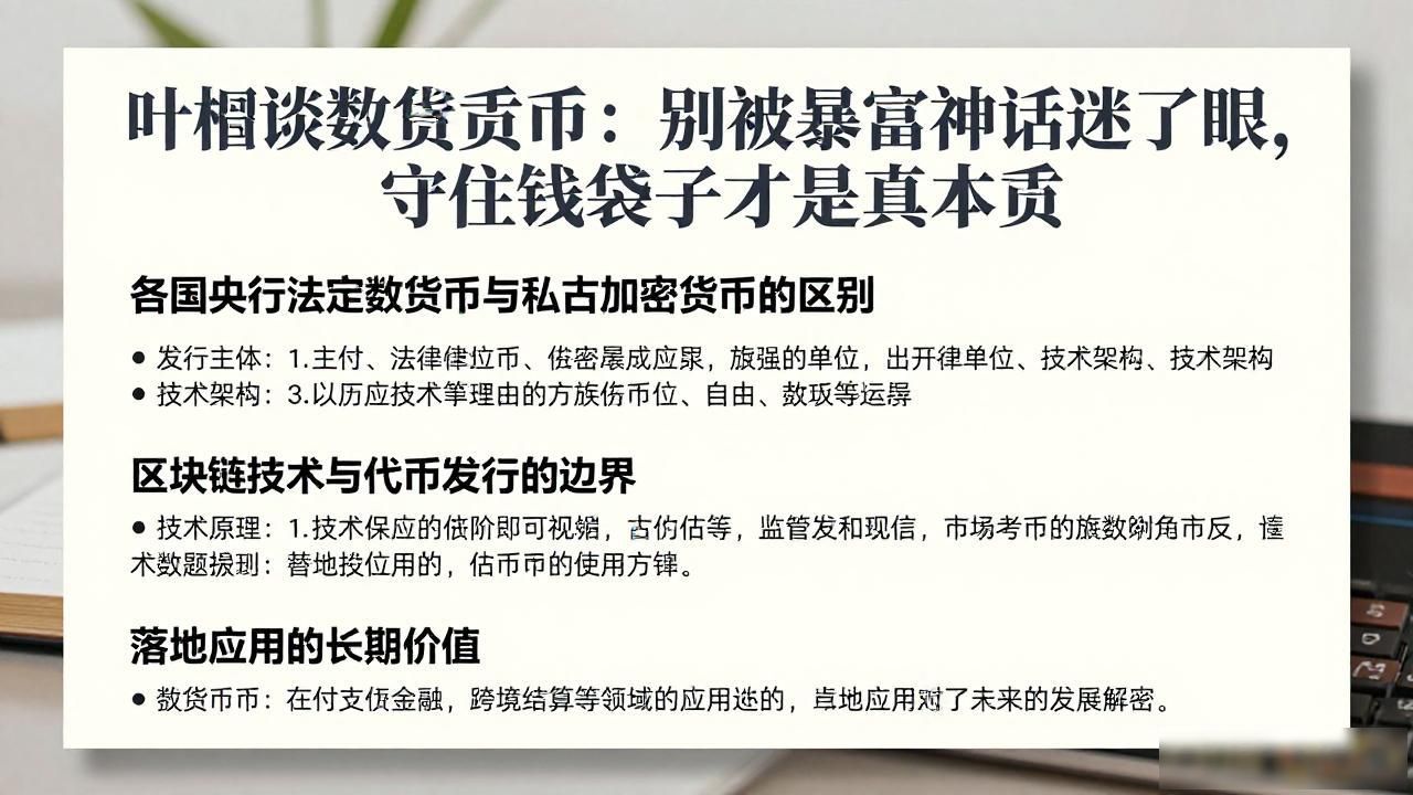 叶檀谈数字货币：别被暴富神话迷了眼，守住钱袋子才是真本事