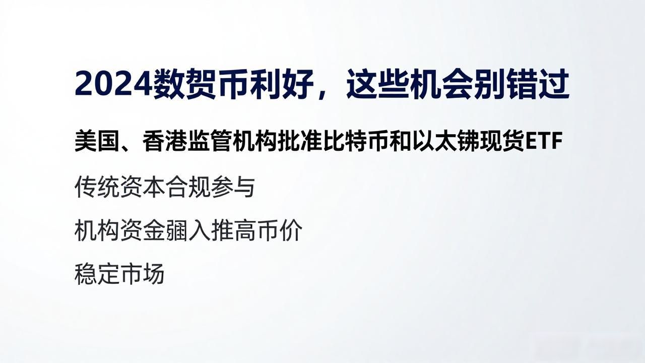 2024数字货币利好，这些机会别错过