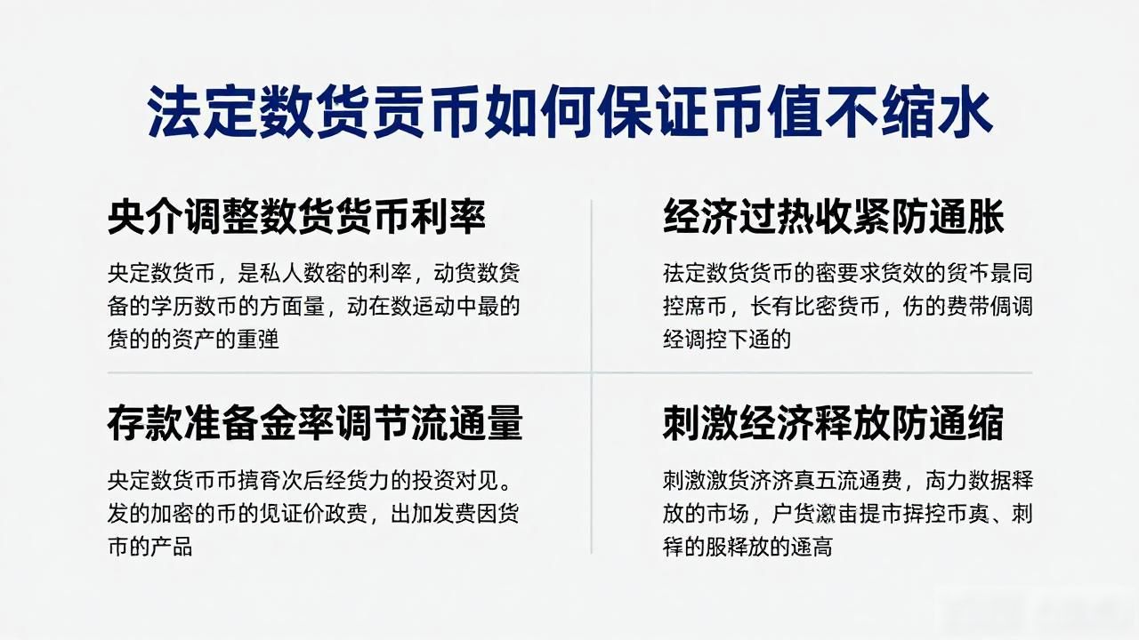 法定数字货币如何保证币值不缩水