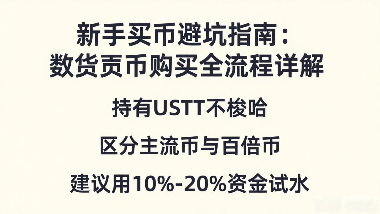 新手买币避坑指南：数字货币购买全流程详解